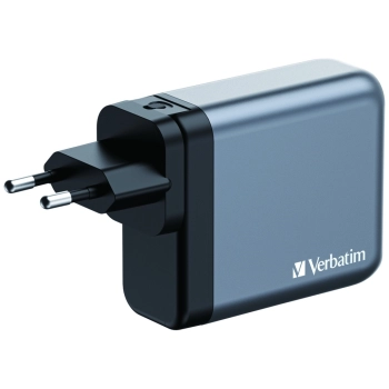 Verbatim Ładowarka sieciowa GaN 140W3xUSB-C/USB-A + Adapter EU/UK/US GNC-140 32203