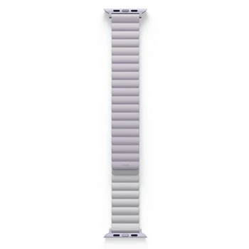 UNIQ pasek Revix Apple Watch Series1/2/3/4/5/6/7/8/9/SE/SE2/Ultra/Ultra 2 42/44/45/49mm. Reversible Magnetic lilak-biały/lilac-white