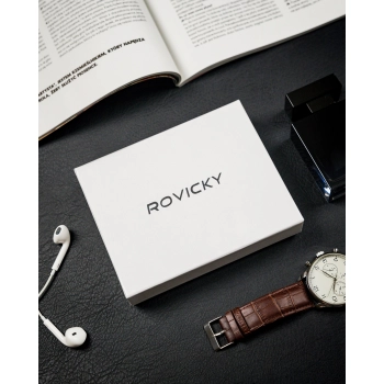 Rovicky portfel męski rozbudowany skórzany ochrona RFID skóra naturalna