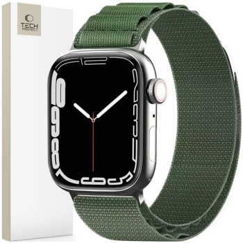 TECH-PROTECT NYLON PRO APPLE WATCH 6 / 7 / 8 / 9 / 10 / SE / ULTRA 1 / 2 (44 / 45 / 46 / 49 MM) MILITARY GREEN