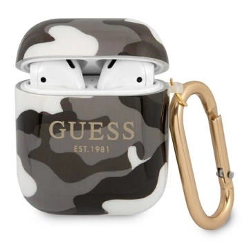Guess GUA2UCAMG AirPods 1/2 coverczarny/black Camo Collection