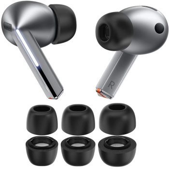 Nakładki Tech-Protect Ear Tips do słuchawek Samsung Galaxy Buds 3 Pro w rozmiarach S / M / L - czarne (3 szt.)