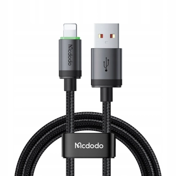 MCDODO ŁADOWARKA KABEL USB LIGHTNING SZYBKIEGO ŁADOWANIA DO IPHONE 1M LED