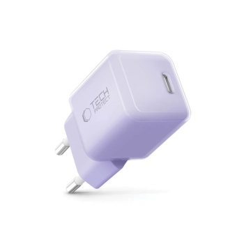 Ładowarka sieciowa Tech-Protect NCM25 USB-C PD 25W - fioletowa
