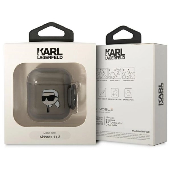 Karl Lagerfeld KLA2HNIKTCK AirPods 1/2cover czarny/black Karl`s Head