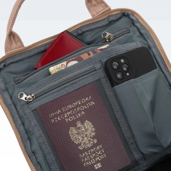 Plecak damski do pracy szkoły PETERSON miejski pojemny na laptopa podróżny