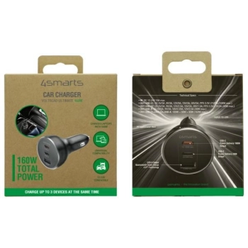 4smarts Ładowarka samochodowa VoltRoad   Ultimate 160W czarny/black 541224