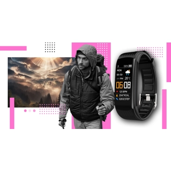 Smartwatch GIEWONT sportowy z dwoma paskami do noszenia