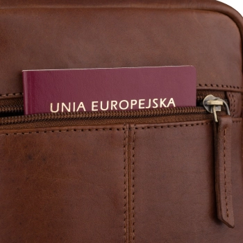 Torba skórzana męska listonoszka Peterson saszetka na ramię ze skóry naturalnej