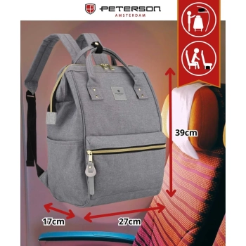 Plecak damski Peterson na laptopa miejski podróżny do samolotu modny