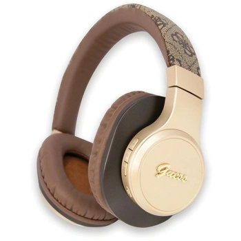 Guess słuchawki nauszne BluetoothGUBH604GEMW brązowy/brown 4G Script