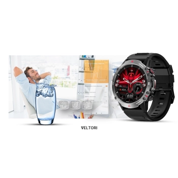 Smartwatch VELTORI VT110-1 Czarny Pasek Silikonowy