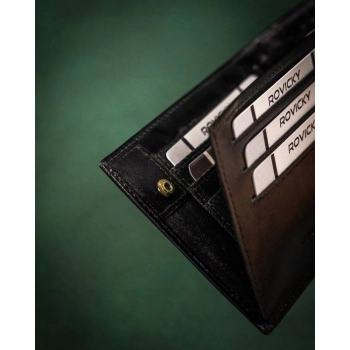 Skórzany portfel męski z systemem RFID - Rovicky