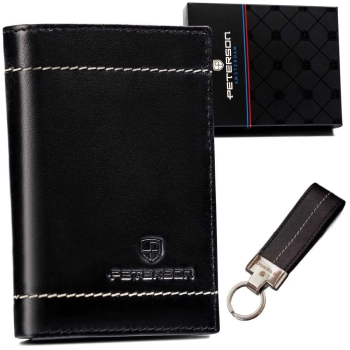 Peterson zestaw prezentowy etui na karty + elegancki brelok do kluczy
