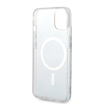 Zestaw Guess GUBPP14MH4EACSB Case+ Charger iPhone 14 Plus / 15 Plus 6.7 niebieski/blue hard case 4G Print MagSafe