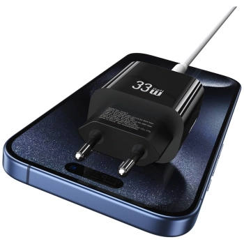 Ładowarka sieciowa USAMS CC317 T65 33W   1xUSB-C 1xUSB-A Fast Charging czarny