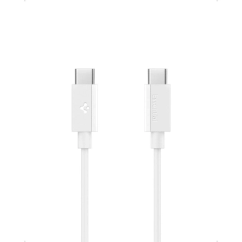 Kabel Spigen EB6020CC 60W + kabel USB-C / USB-C 200 cm - biały
