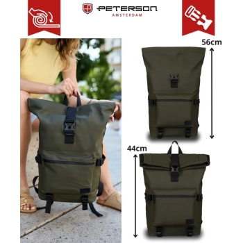 Plecak miejski Peterson roll-top wodoodporny na laptop 15.6 pojemny