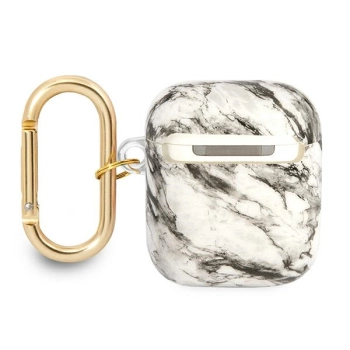 Guess GUA2HCHMAG AirPods 1/2 coverszary/grey Marble Strap Collection