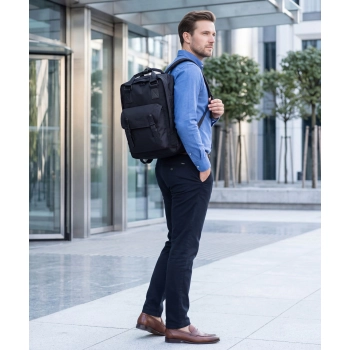 HIMAWARI plecak miejski szkolny na laptopa 17L unisex 10 kieszeni
