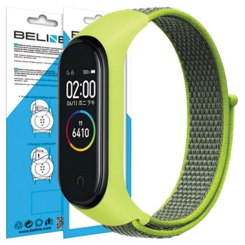 Beline pasek Mi Band 7/6/5/4/3 NylonLoopżółty/yellow
