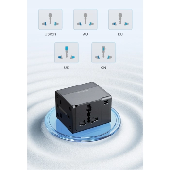 MCDODO ŁADOWARKA USB ADAPTER PRZEJŚCIÓWKA ANGIELSKA WTYCZKA USA UK EU US