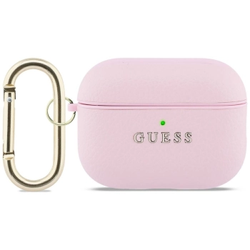Etui Guess Grained Classic Logo do       AirPods Pro 3 różowy
