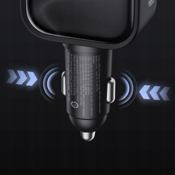 MCDODO SZYBKA ŁADOWARKA SAMOCHODOWA 3X USB USB-C 130W LED KABEL ZWIJANY 1M
