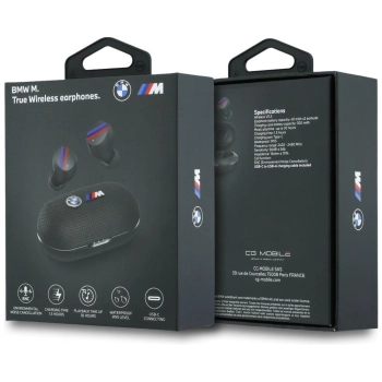 Słuchawki Bluetooth TWS BMW M Metal Logo ENC czarny