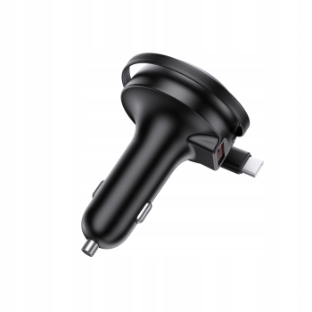 PALPRO SZYBKA ŁADOWARKA SAMOCHODOWA 2X USB-A USB-C KABEL ZWIJANY 53W