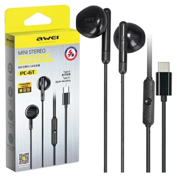 AWEI słuchawki stereo PC-6T USB-Cczarny/black
