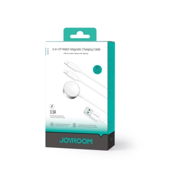 Kabel 3 w 1 Joyroom S-IW007 magnetyczna ładowarka USB-A - Lightning 1.2m - biały