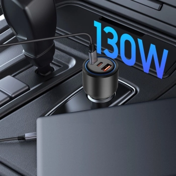 TECH-PROTECT CC04 3-PORT CAR CHARGER PD130W BLACK