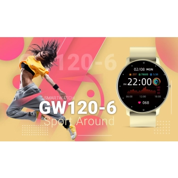 Smartwatch GIEWONT Ecru do codziennego noszenia i sportu