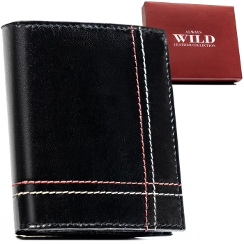 Portfel męski skórzany Always Wild rfid skóra naturalna mały pionowy