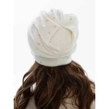 PETERSON ciepła czapka beanie damska z kryształkami