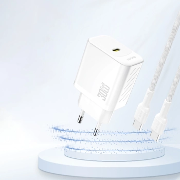Ładowarka sieciowa Dudao A27P 30W PD GaN USB-C - biała