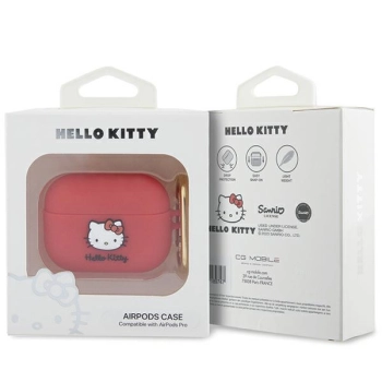 Hello Kitty HKAP3DKHSF Airpods Pro coverfuksja/fuschia Silicone 3D Kitty Head