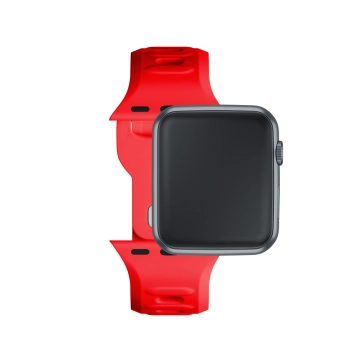42/44/45/46/49 mm Red (big) - 3mk Silicone Watch Strap for Apple