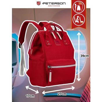 Plecak damski miejski na laptopa z portem USB sportowy szkolny Peterson