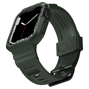 SPIGEN RUGGED ARMOR PRO APPLE WATCH 4 / 5 / 6 / 7 / 8 / 9 / SE (44 / 45 MM) MILITARY GREEN