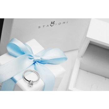 Pierścionek zaręczynowy z diamentem 0,50ct złoto 18k
