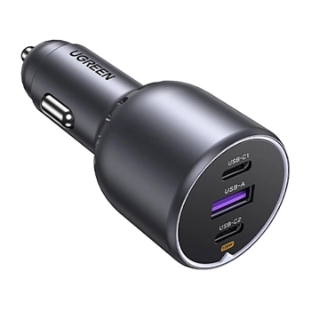 Ładowarka samochodowa UGREEN EC705, USB + 2x USB-C, 130W + kabel 1m 5A