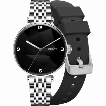 Smartwatch Gravity Srebrno Czarny 2 Paski GT26-9