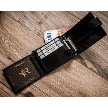 Elegancki portfel męski z systemem antyskimmingowym RFID Protect — Rovicky