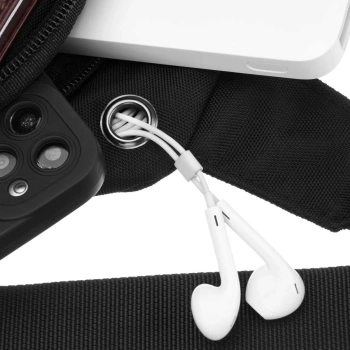Saszetka na ramię Rovicky męska czarna lekka sportowa torba na telefon portfel sling bag