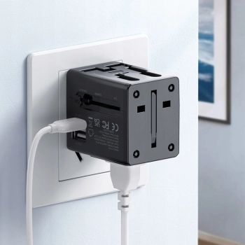 MCDODO ŁADOWARKA USB ADAPTER PRZEJŚCIÓWKA ANGIELSKA WTYCZKA USA UK EU US