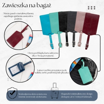Zawieszka do bagażu miętowa- identyfikator walizki Paolo Peruzzi AS-09-MN