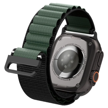 Pasek Pasek Spigen WBF1 na Apple Watch 44 / 45 / 46 / 49 mm - czarno-zielony