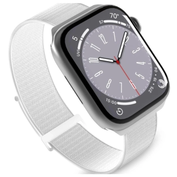 Pasek nylonowy Puro Sport do Apple Watch 42 / 44 / 45 / 49 mm - biały